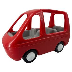Little Tikes Red mini van dollhouse fits dolls vintage woody